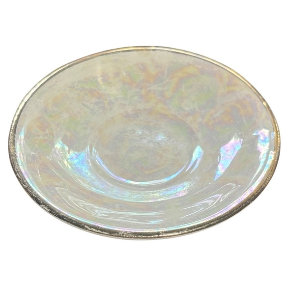 Iridescent Teacup Saucer Gold Accents iridescent, pearlescent finish lustreware - Picture 4 of 6